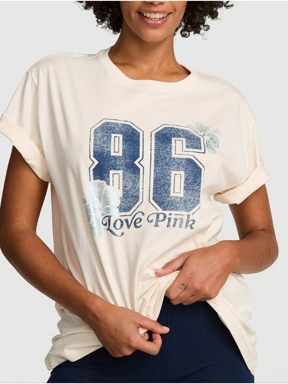 VS PINK Campus Cotton Tee Sz XS NWT